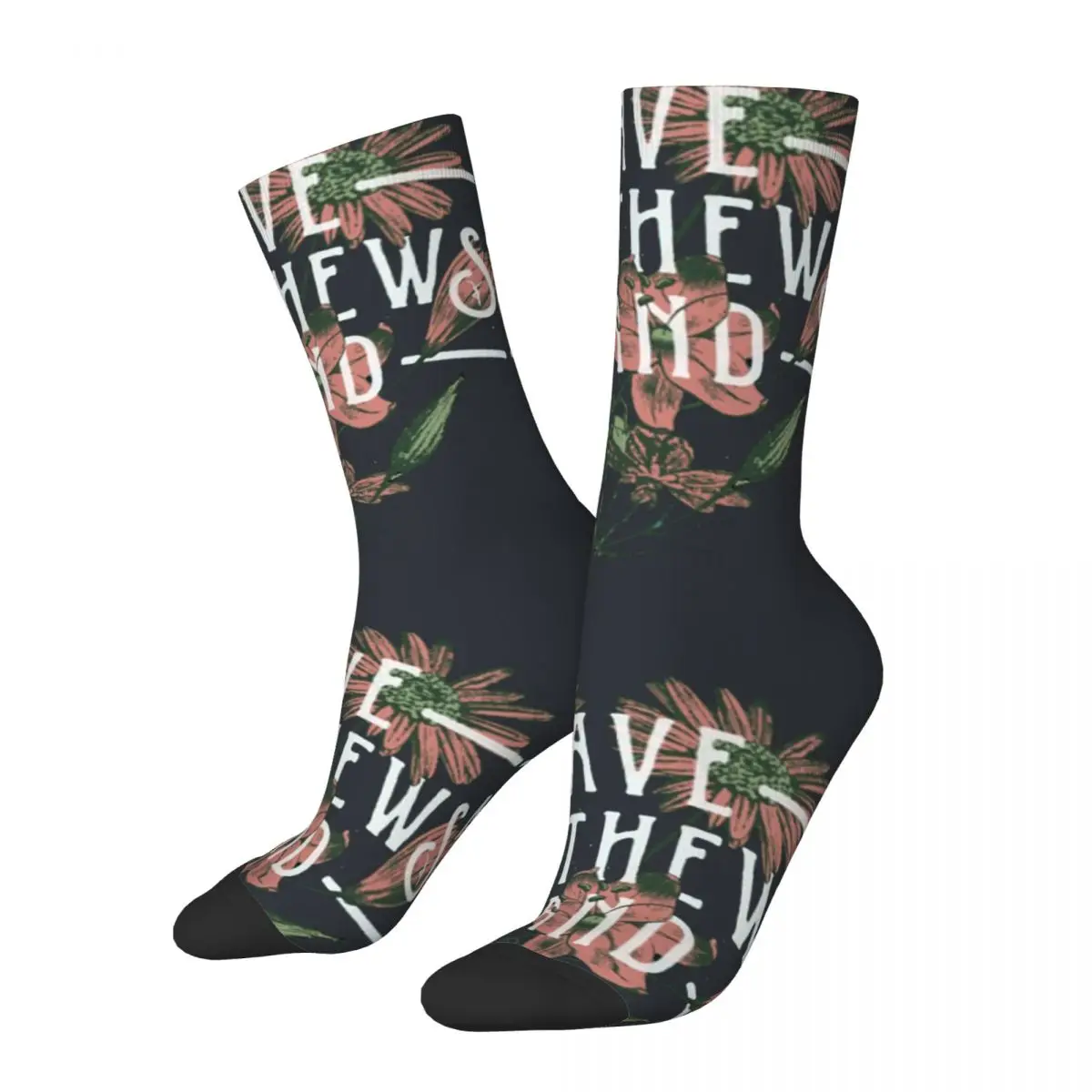 

Funny Crazy Sock for Men Flower Sign Hip Hop Harajuku D-Dave Matthews Cool Band Happy Seamless Pattern Printed Boys Crew