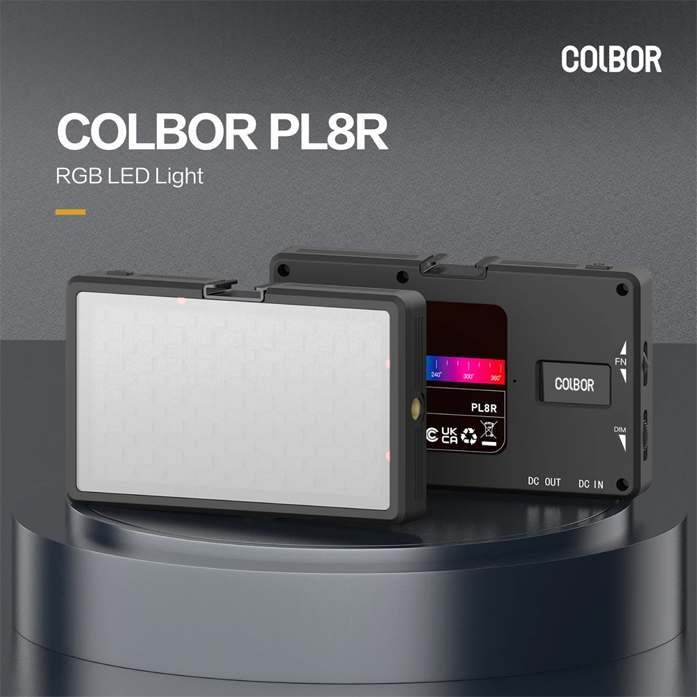 Colbor Pl8R Rgb Full Color Led Video Light Magnetic Mini Fill Light Video Light Con Display Mini Camera Rgb Light Smartphone