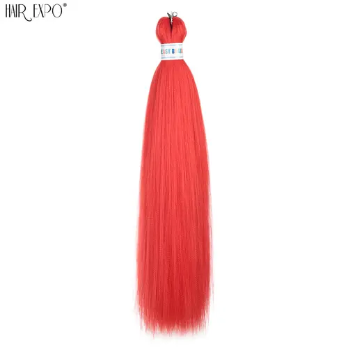 26Inch Easy Braids Hair Synthetic Colourful Pre Stretched Braiding Hair Extensions Jumbo Braids Ombre Yaki Long Straight Hair - Image 23