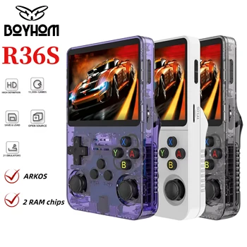 BOYHOM Retro portable game console ARKOS 2.0 R36S 100% original 3.5'''IPS, over 15000 games, retro portable pocket player, 64G/128G 1