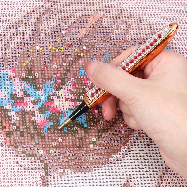 Glitter Diamond 5D Diamond Painting Pen Sparkle Cross Stitch Point Drill  Pens DIY Embroidery Crafts Nail Art Sewing Accessories - AliExpress