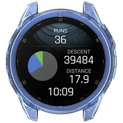 Durable TPU Protective Case Cover - Fenix 8 51mm (Transpare Blue)
