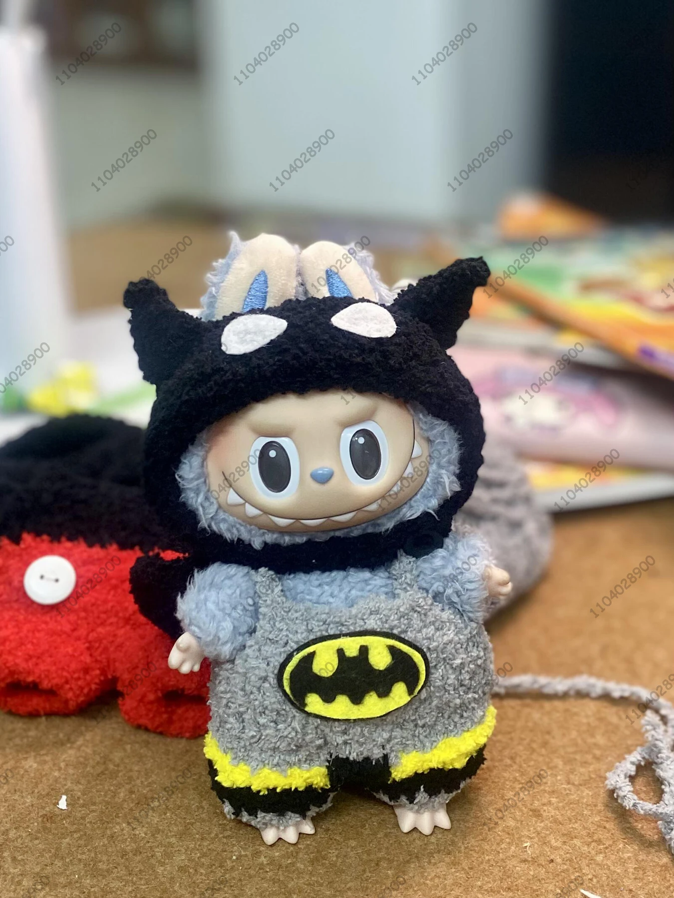 Labubu The Monsters Clothes Batman Spider-man Costume 1:1 Original Replica Vinyl Doll Action Figure Bag Charm Bag Pendant Gift