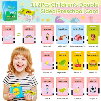 Talking Flash Cards Kids Toddler Flash Cards with 224 Sight Words Autism Speech Therapy Learning Educational Sensory Toys Gifts 2