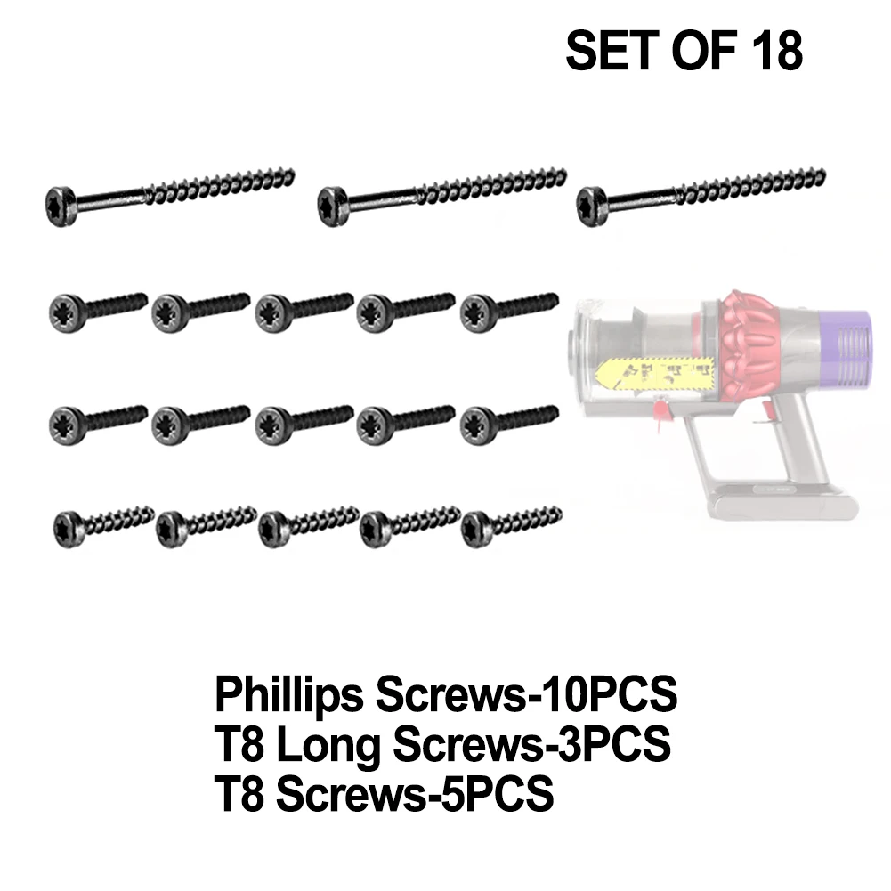 Vacuum Cleaner Screw 18pcs For Dyson V6/V7/V8/V10/V11/V15/V12/DC24/DC40/DC41/DC50/DC25 Vacuum Cleaner Accessories