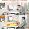 56.5" Computer Desk with File Drawers Cabinet,Study Writing Gaming Desk with Power Outlets,Home Office Desk White 6