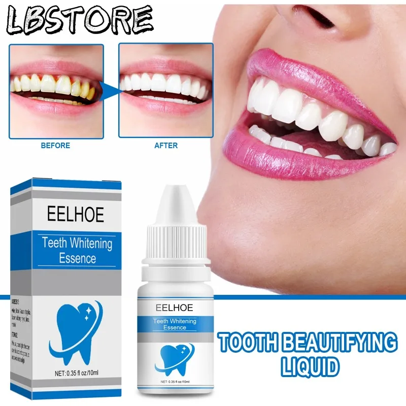 EELHOE Tooth Whitening Essence Tooth Beauty Liquid, Remove Dental Plaque, Improve Yellow Tooth Stains, Clean Tartar