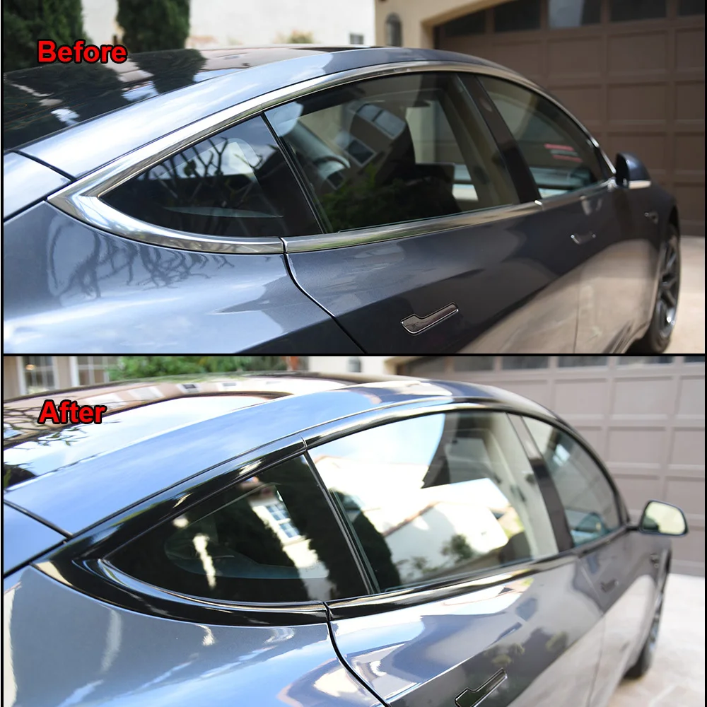 3/5/7/10CM Glossy Vinyl Window Trim Film Blackout Self Adhesive Stripe Tape Car Interior Hood Roof