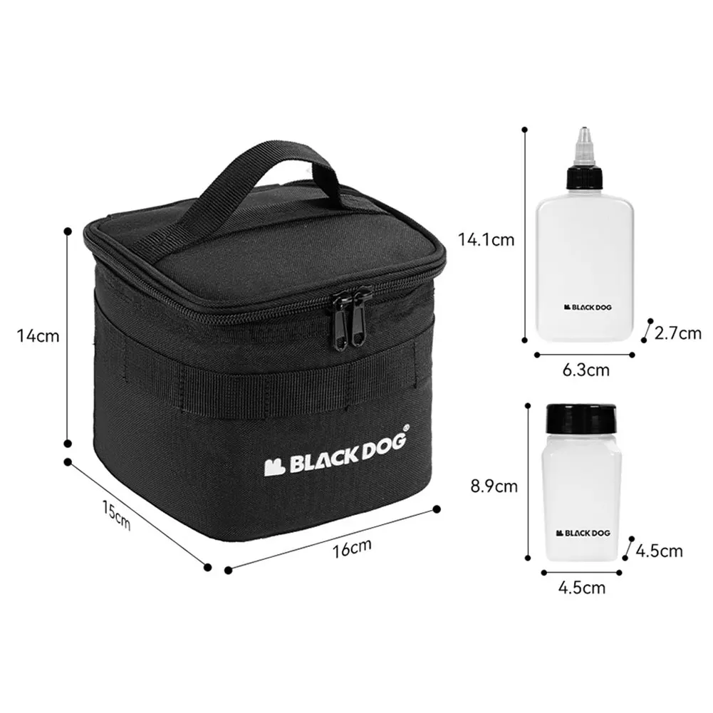 Blackdog Outdoor BBQ Seasoning Storage Bag Condiment Bottle Set Camping Picnic Camping Spice Container Barbecue Seasoning Bottle