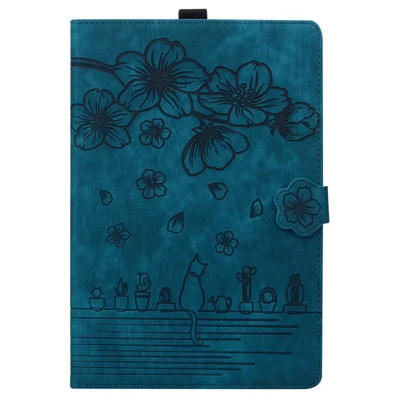 Embossed PU Leather Protective Tablet Cover & Stylus
