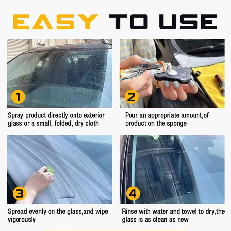 50G Glass Oil Film Removing Paste glass cleaner for Bathroom Window Glass Auto Car Windshield Windscreen