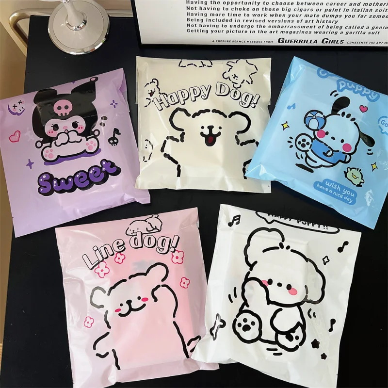 

10pcs Kawaii Kuromi Laser Ziplock Bag Sanrio Plastic for Necklace Food Storage Bags Pouch Packaging Plastic Multifunctional Bag