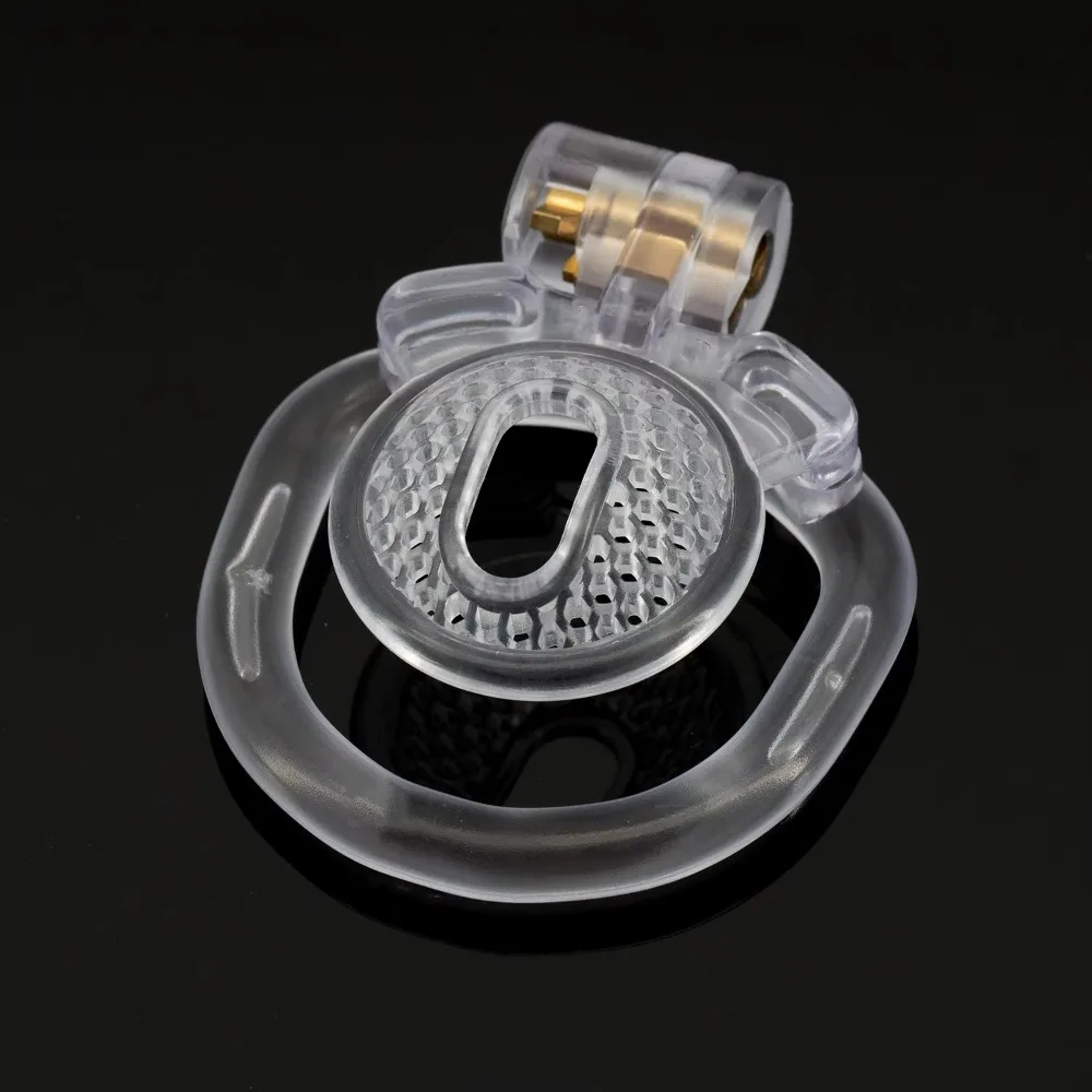 Male Chastity Lock Cock Cage Breathable Pink Urethral Belt