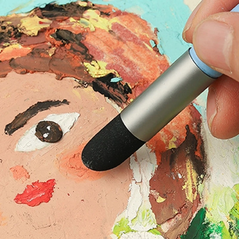 Artists Silicone Colour Shaper Tool, Inclined Tip/Round Tip Paint Shapers Color Shaper Painting Tool Color Mixing Tools