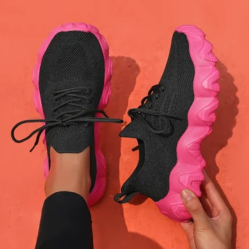 أحذية نسائية شبكية جديدة تصميم عصري مرن مريح ومسامي ومناسب لأحذية التدريب على التوازن في الاستوديو 3