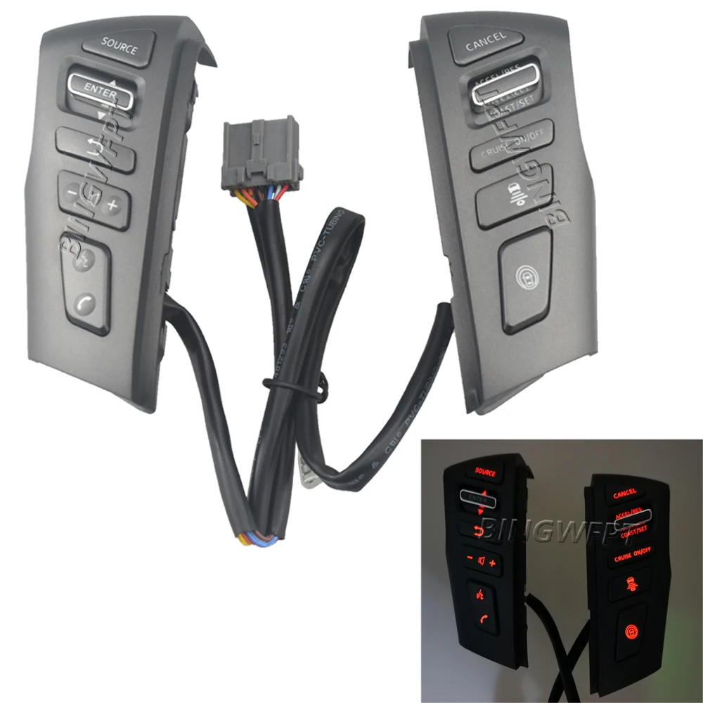 زر التحكم في عجلة قيادة السيارة ، مفتاح صوت الهاتف...