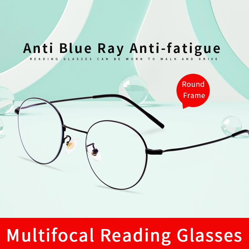 

Progressive Multifocus Reading Glasses Stylish Women Durable Blue Light Blocking Intelligent Progressive Multifocal Lenses