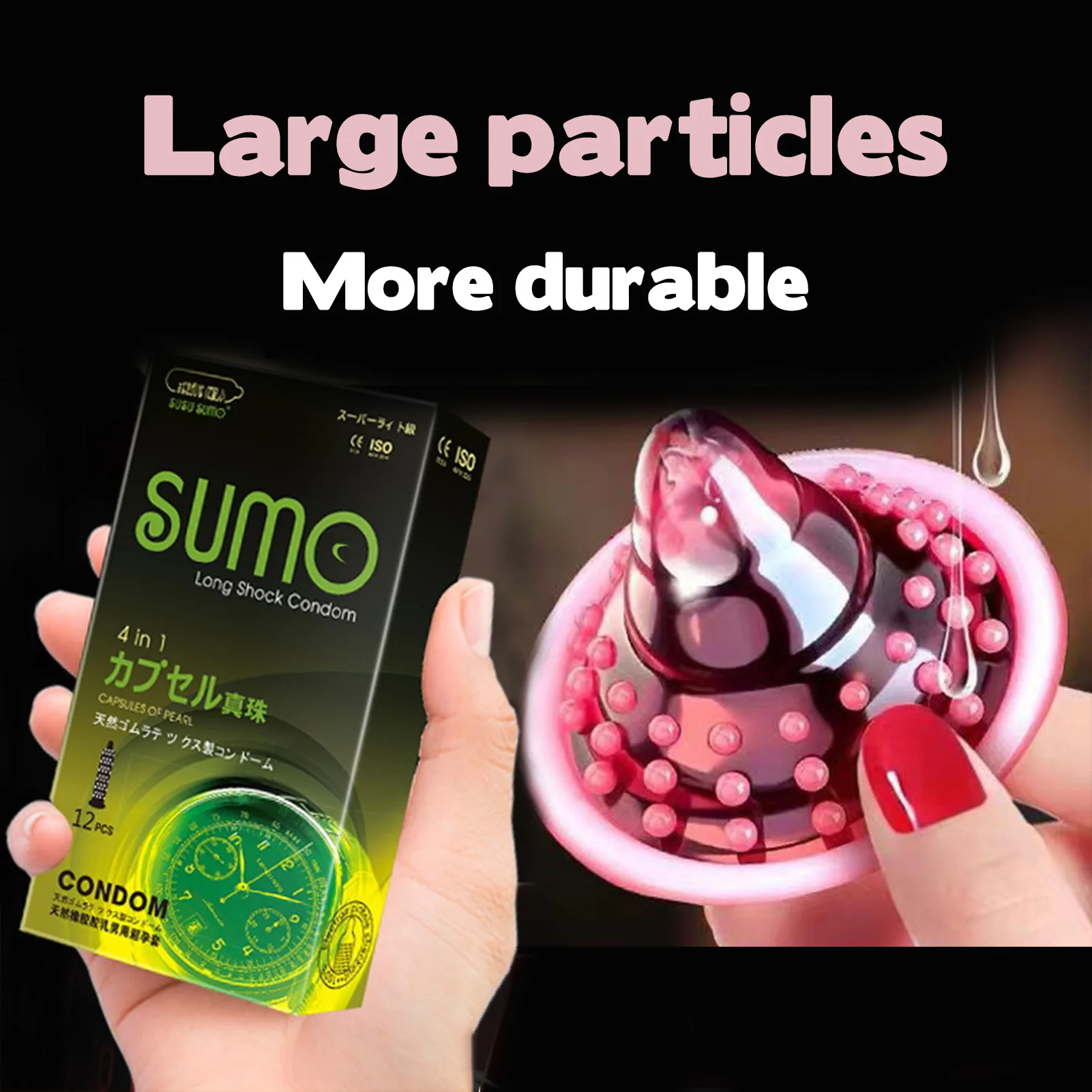 Lasting Big Particles Condoms Sex Tool for Men Spike Condom Ultra Slim Fast Delivery G Spot Stimulation Penis Sleeve Sex Product