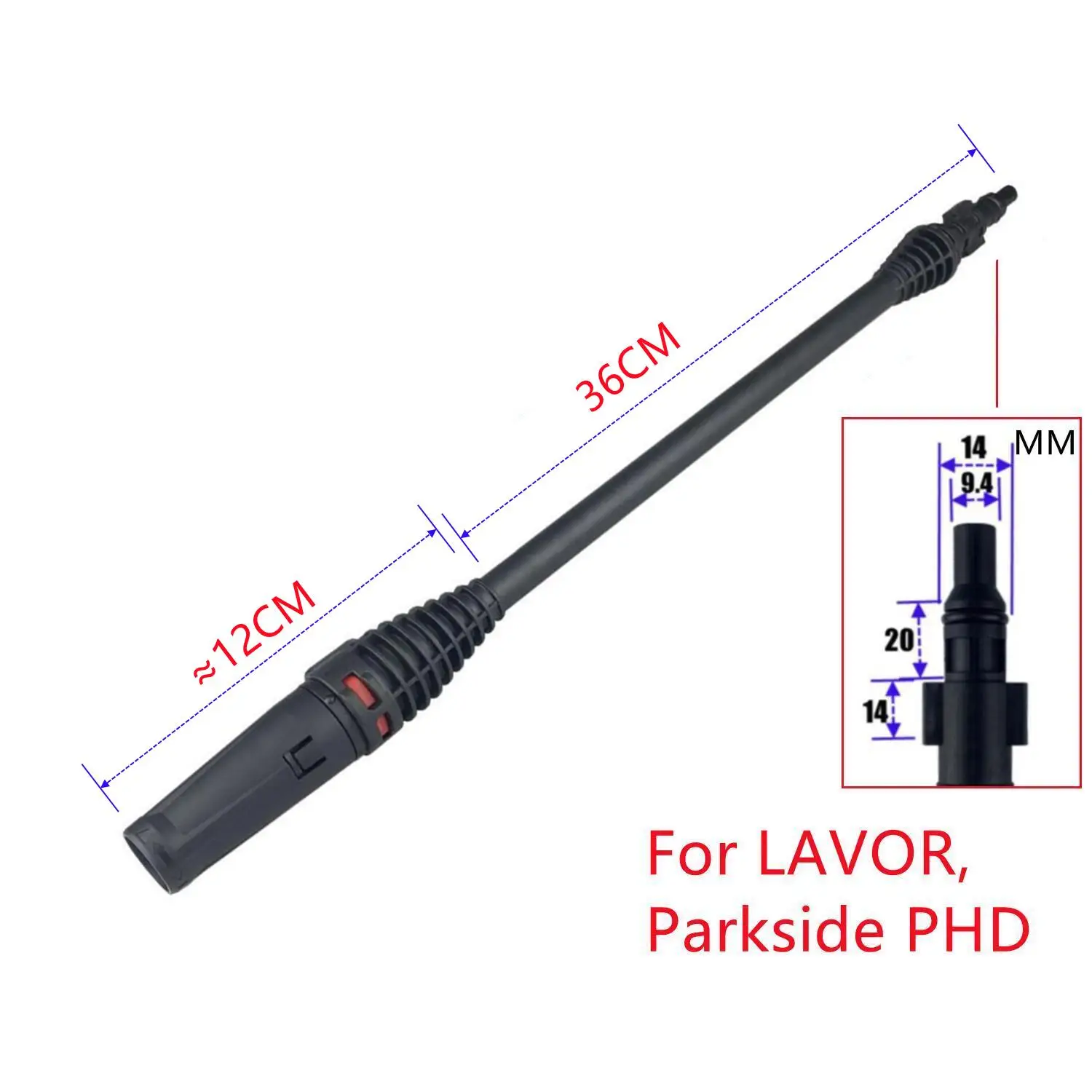 High Pressure Washer Extension Wand for LAVOR/ PARKSIDE PHD With Angle Adjustable Spray Nozzle And Turbo Nozzle 2