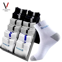 

20 Pieces=10 Pairs Men's Socks Men's Long Tube Sports Breathable Cotton Socks Men Sweat-absorbent Casual Deodorant Sports Socks