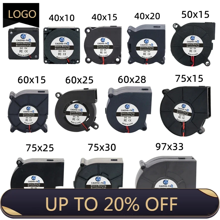 30MM 40MM 50MM 60MM 75MM 97MM Cooling Fan Brushless Motor Case Fan Blower Humidifier FanInduction Cooker 2PIN
