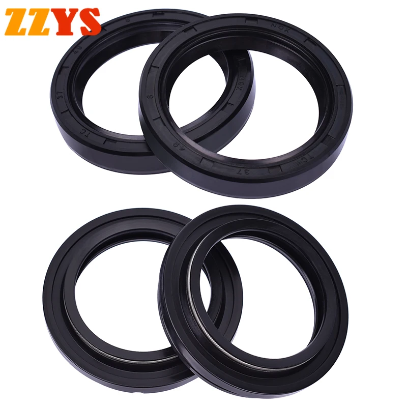 

37x49x8 Front Fork Oil Seal 37 49 Dust Cover For YAMAHA VP125 VP125X VP250 VP250X CITY VP 125 250 RZ500 RZ500N RZ500S RZ 500