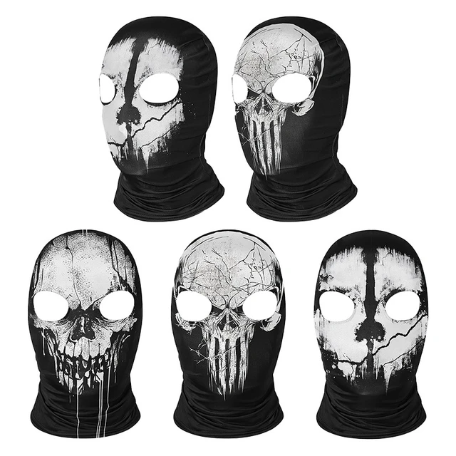 Black Mask Balaclava 2 Holes Beanies Hats Men Ghost Skull Full Face Cover  Cycling Headgear Hood Caps Ggorros Hombre Casquette - AliExpress