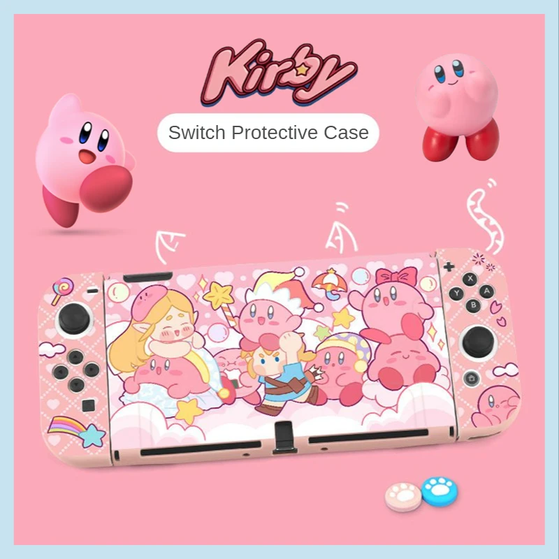 Kirbyfunda colorida para consola de juegos Nintendo Switch, carcasa