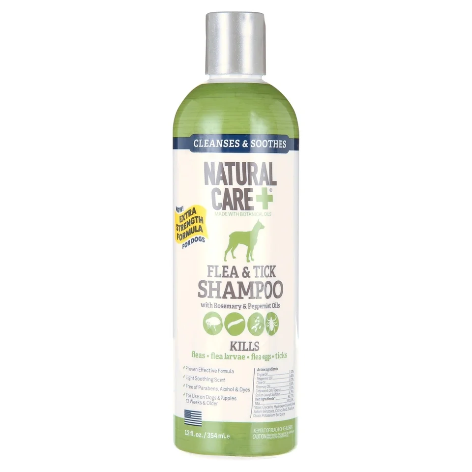 Extra Strength Flea Tick Dog Shampoo with Peppermint