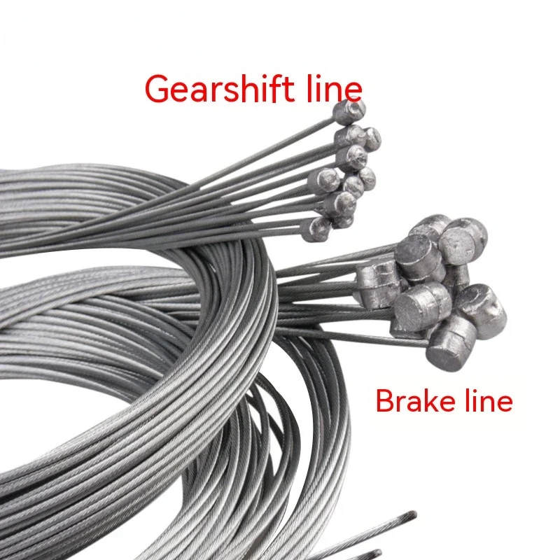 

10pcs 2M MTB Bicycle Brake Line Bicycle Speed Line Fixed Gear Shifter Gear Brake Cable Set Core Inner Wire for MTB Road Bike