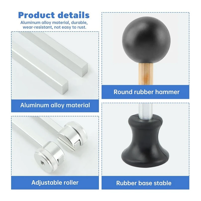 A51Q-Tuning Forks For Healing Set (128Hz, 256Hz, 512Hz),Tuning Fork With Reflex Hammer,For Yoga, Sound Therapy