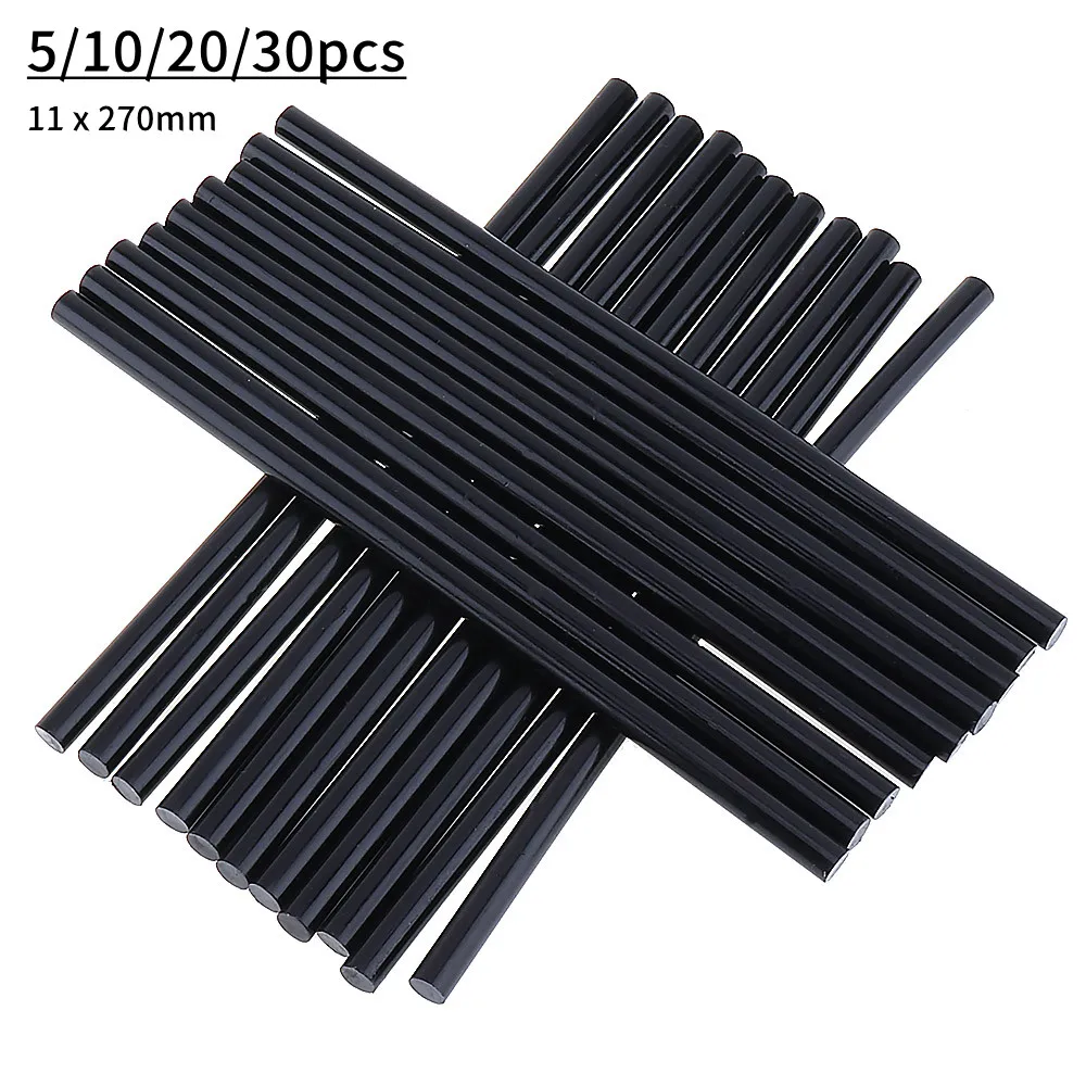 

5/10/20/30pcs 11mmx 270mm Hot Glue Sticks Black Hot Melt Adhesive Glue Gun DIY Tools for Hot Gun Silicone Kitchen Bathroom Items