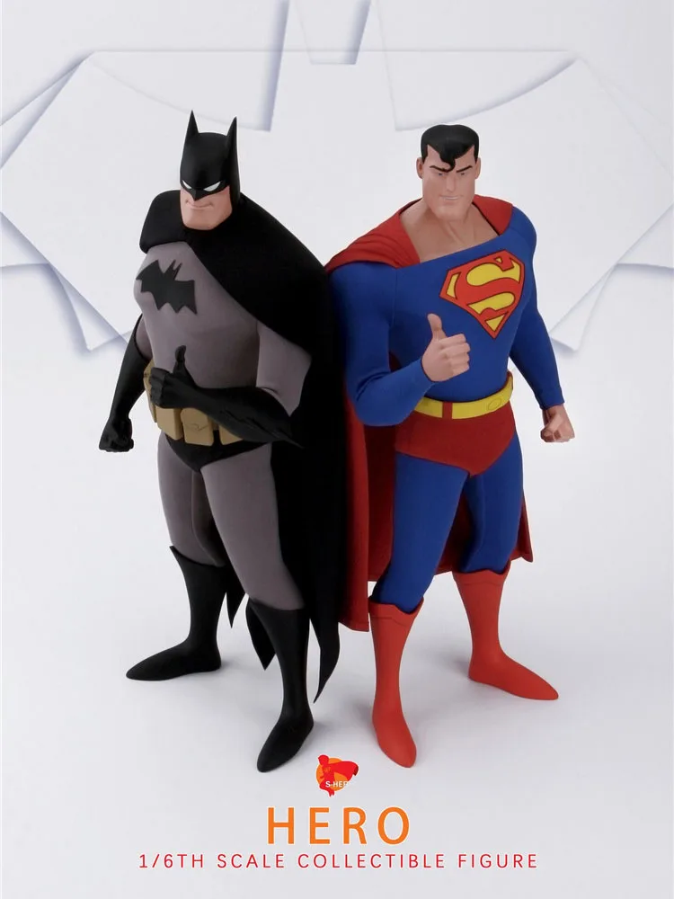 S-HERO SH005 1/6 Anime Batman Figura de ação móvel Preto