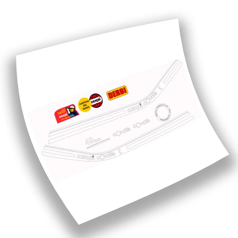 Set Di Adesivi Compatibili Per Moto Classici Derbi Coyote E.