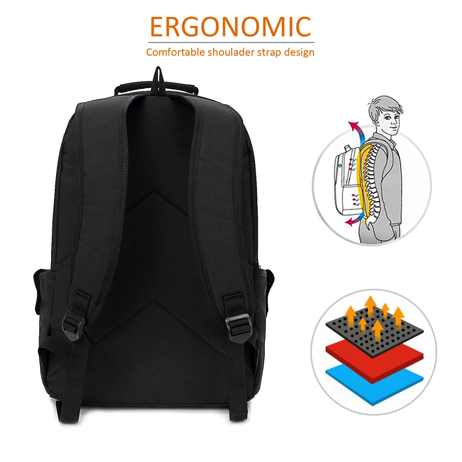 KINGSLONG Backpack computer bag large capacity business outdoor travel multifunctional backpack compatible with various scenario