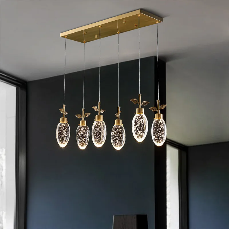 Modern luxury all copper crystal lamp 