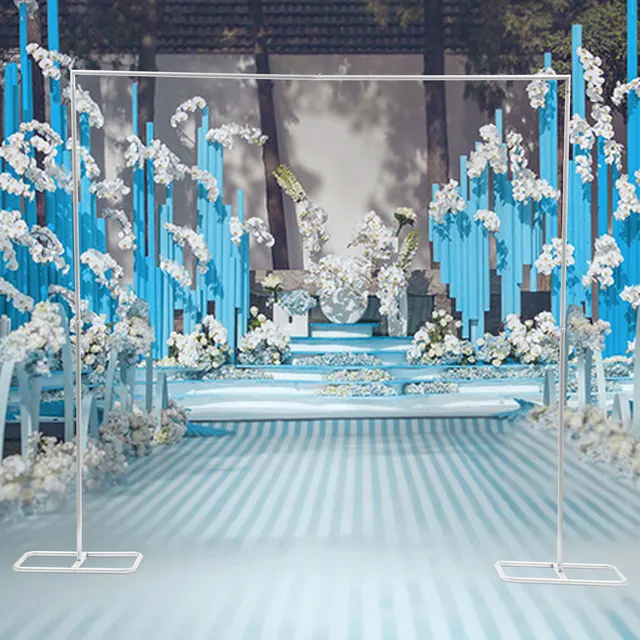 Arche Mariage En Fer Lot De 3 Segments De Support Haut De 1m Solide Amovible Pour Ballon Lumières De Décoration Pour Anniversaire, Cérémonie, Jardin