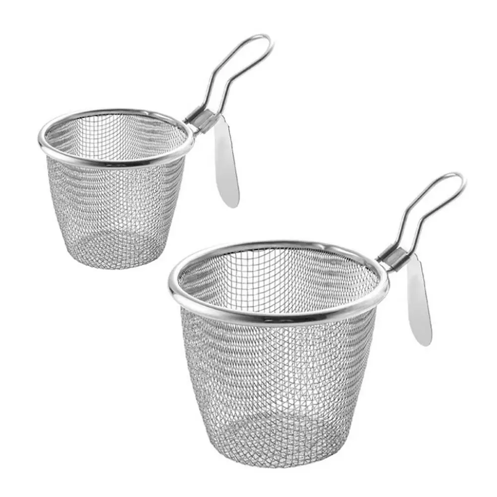 Description Picture 5 of itemStainless Steel Mesh Net Strainer Basket Colander Hot Pot Boil Food Colander To Strain Rinse Fry Steam Cook Vegetables Pasta