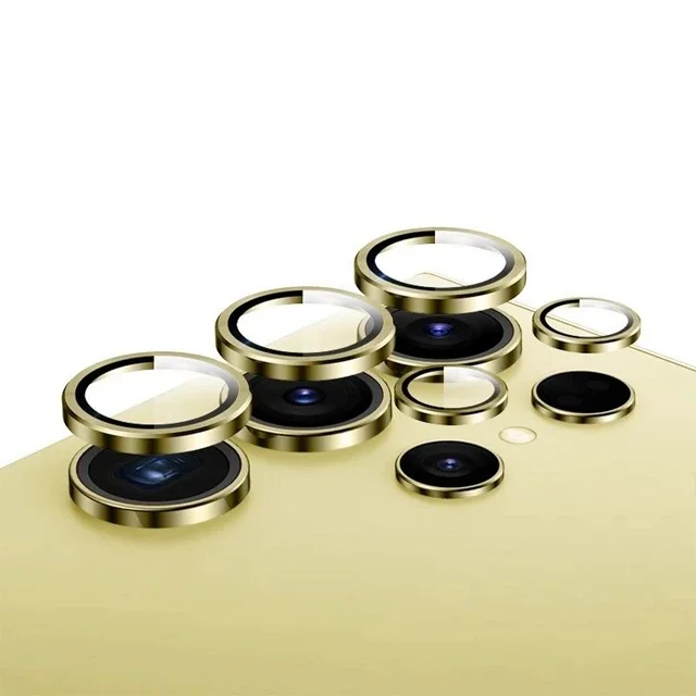 Premium Camera Metal Ring Glass Lens Protector - Anti-Scratch Tempered Glass Back Cover