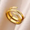 Bagues en acier inoxydable 316L pour femmes, couleur or réglable, petite étoile ouverte, bijoux féminins, cadeaux de mariage, nouvelle tendance
