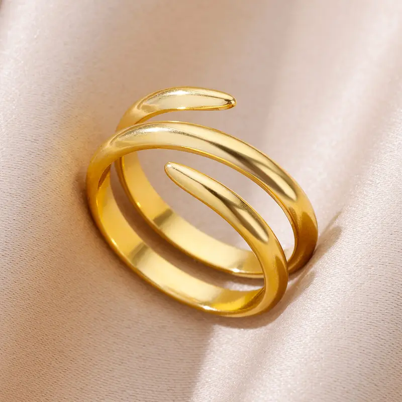 Stainless Steel Rings Gold Color Never