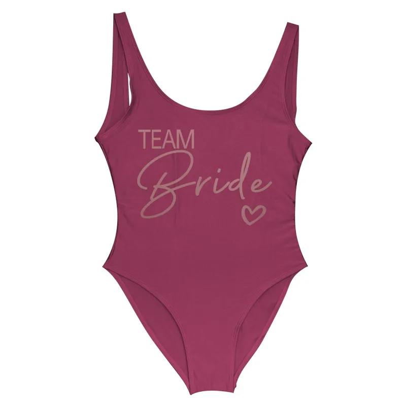 S-3XL White Bridal Swimsuit Women New Team Bride One-Piece