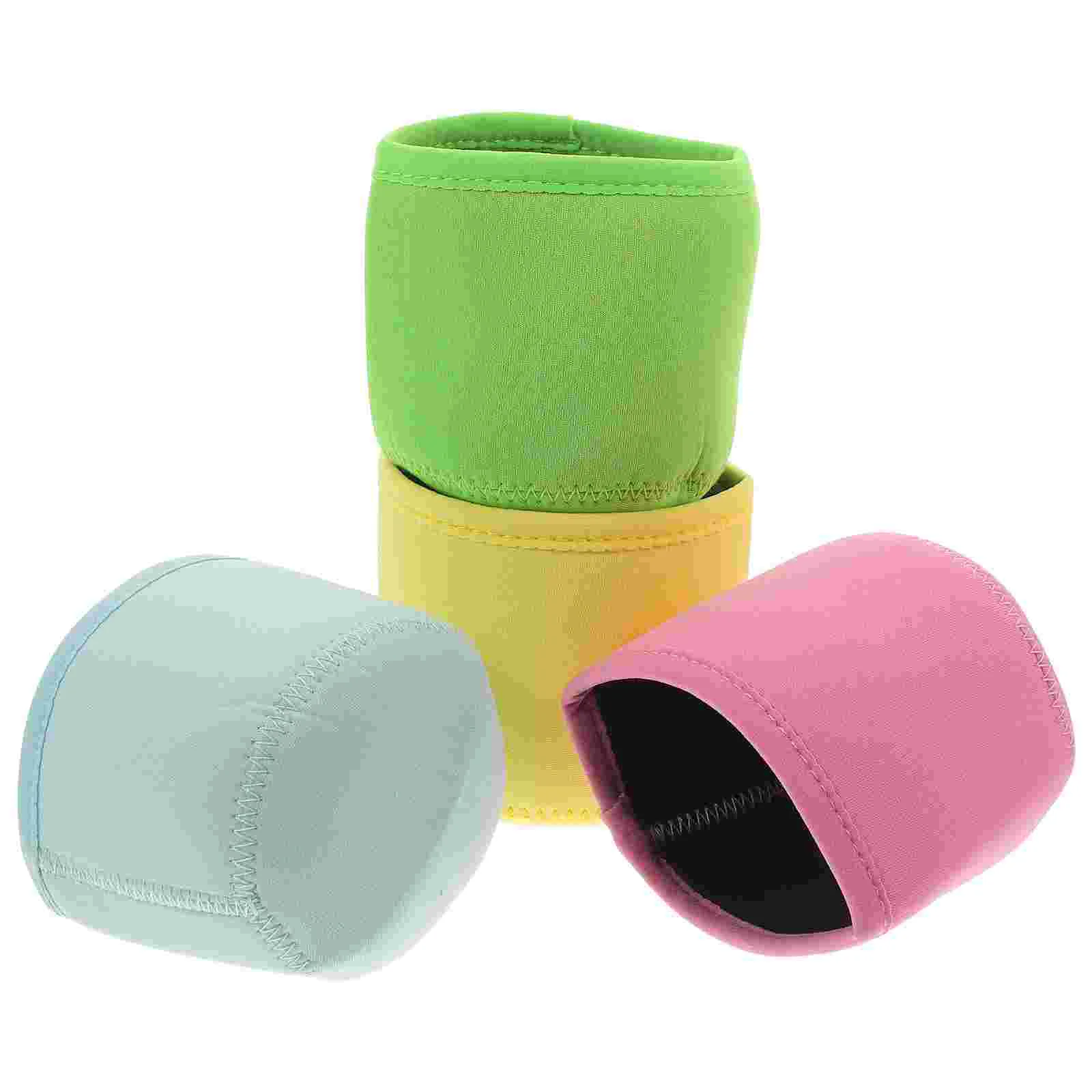

4 Pcs Storage Tank Antifreeze Cup Cover Ice-cream Insulated Sleeve Holder Polyester Non-slip for