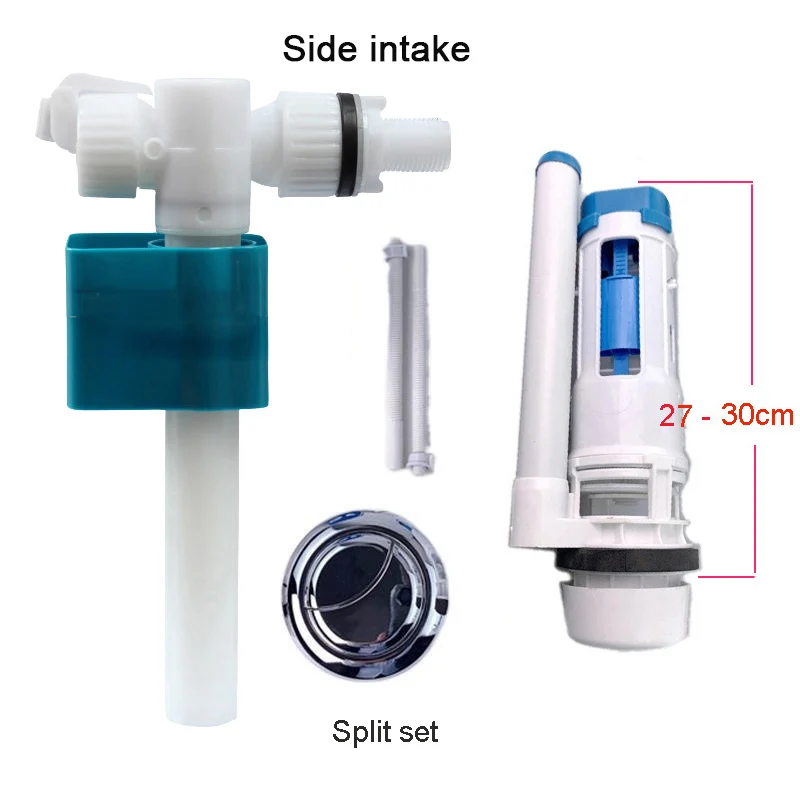 Side Intake Toilet Flushing System Water Save Tank Fitting Inlet Adjust Toilet Water Hunt Cisterns for WC Flush Mechanism