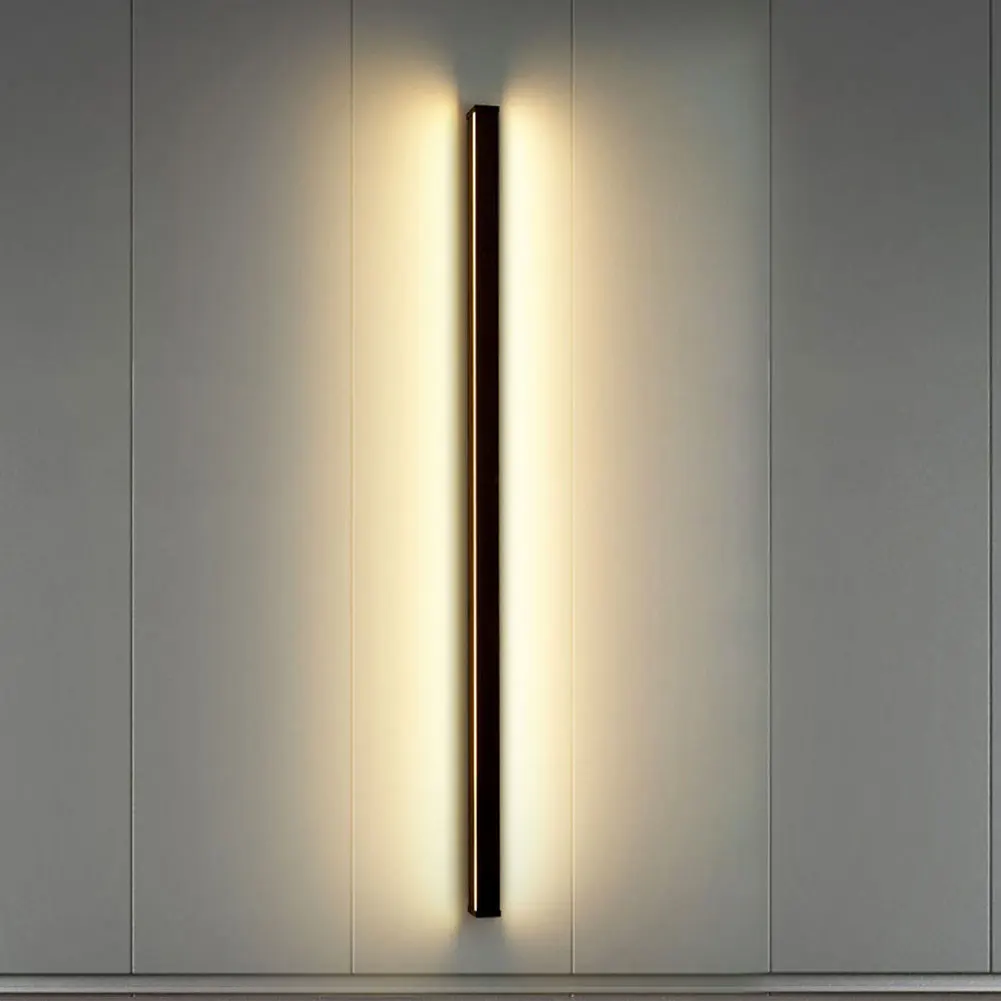 Modern LED Wall Light Long Line Strip Wall Light Sconce 3000K Hanging Light Fixture Wall Lamp for Indoor Bedroom Living Room