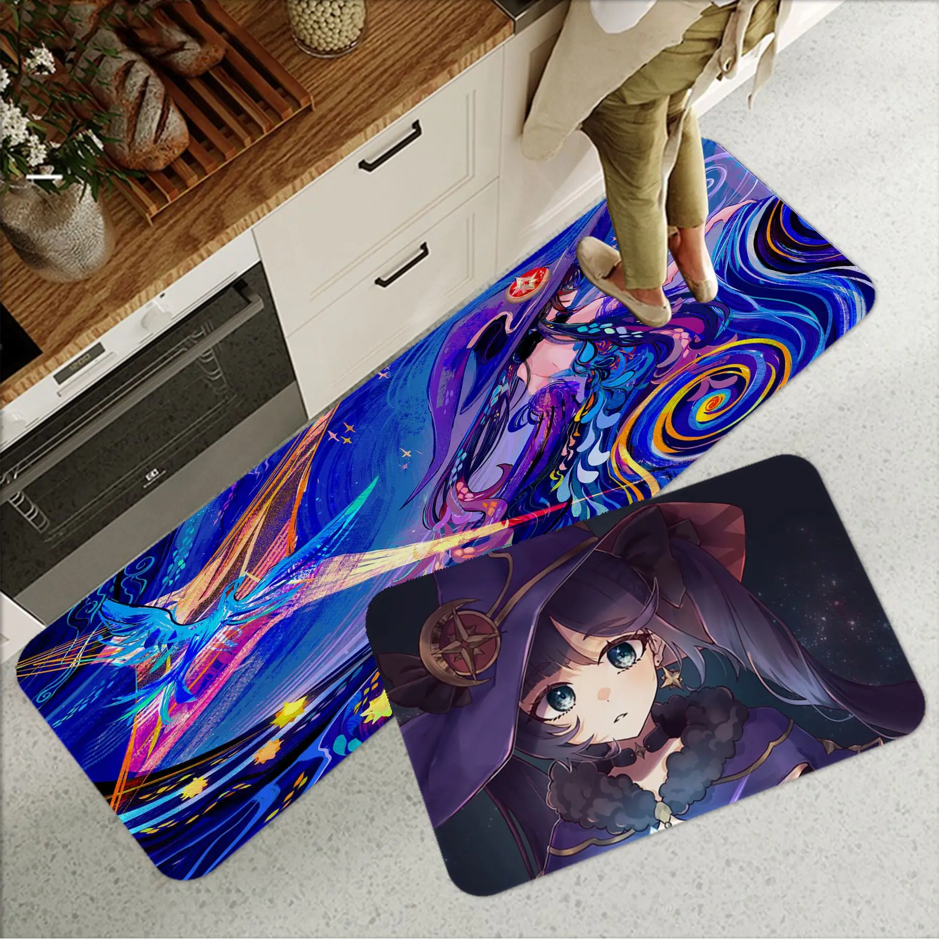 

Genshin Impact Mona Room Mats Washable Non-Slip Living Room Sofa Chairs Area Mat Kitchen Bedside Mats