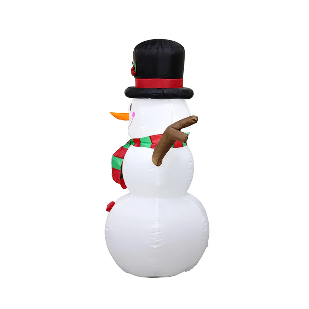 Inflatable Polyester Snowman Ornament with LED Light for Christmas Decor