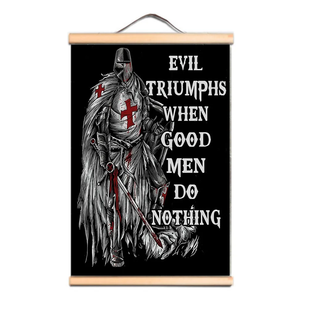 

Обновленный Настенный декор вашей комнаты с помощью этой брони воин Картина на холсте винтажные Рыцари Templar художественный плакат настенная схема G7