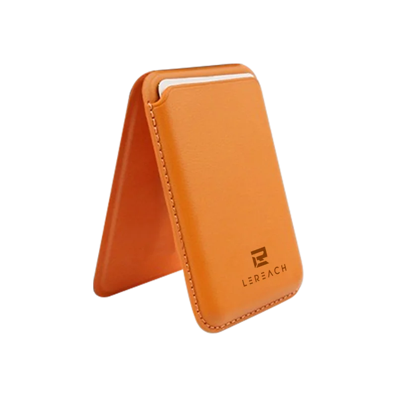 Magnetic Leather Wallet Phone Stand and Card Holder