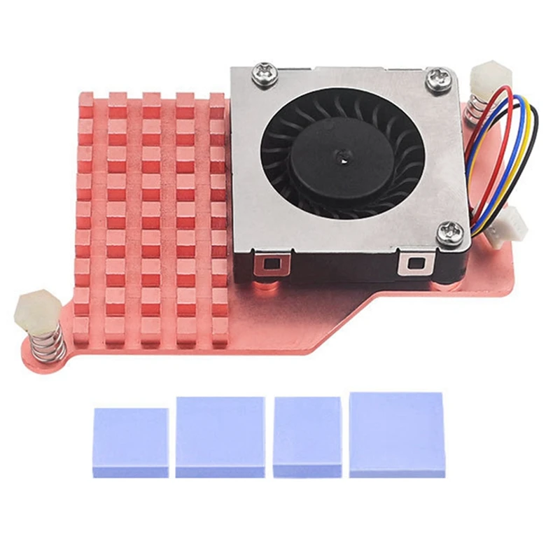 

Подходит для Raspberry Pi 5 Active Cooler, полностью медный теплоотвод, радиатор с регулируемой скоростью, турбинный вентилятор PWM, радиатор